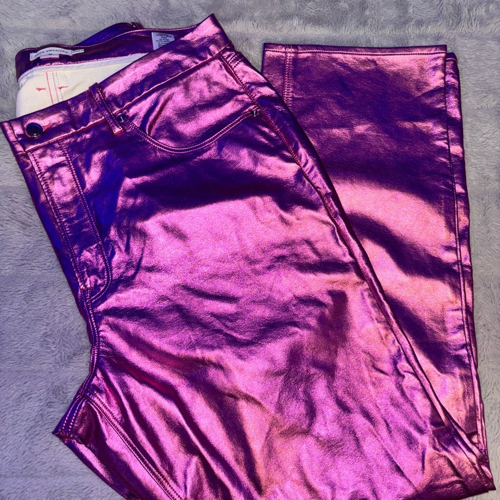 Metallic Pink Women's Jeans